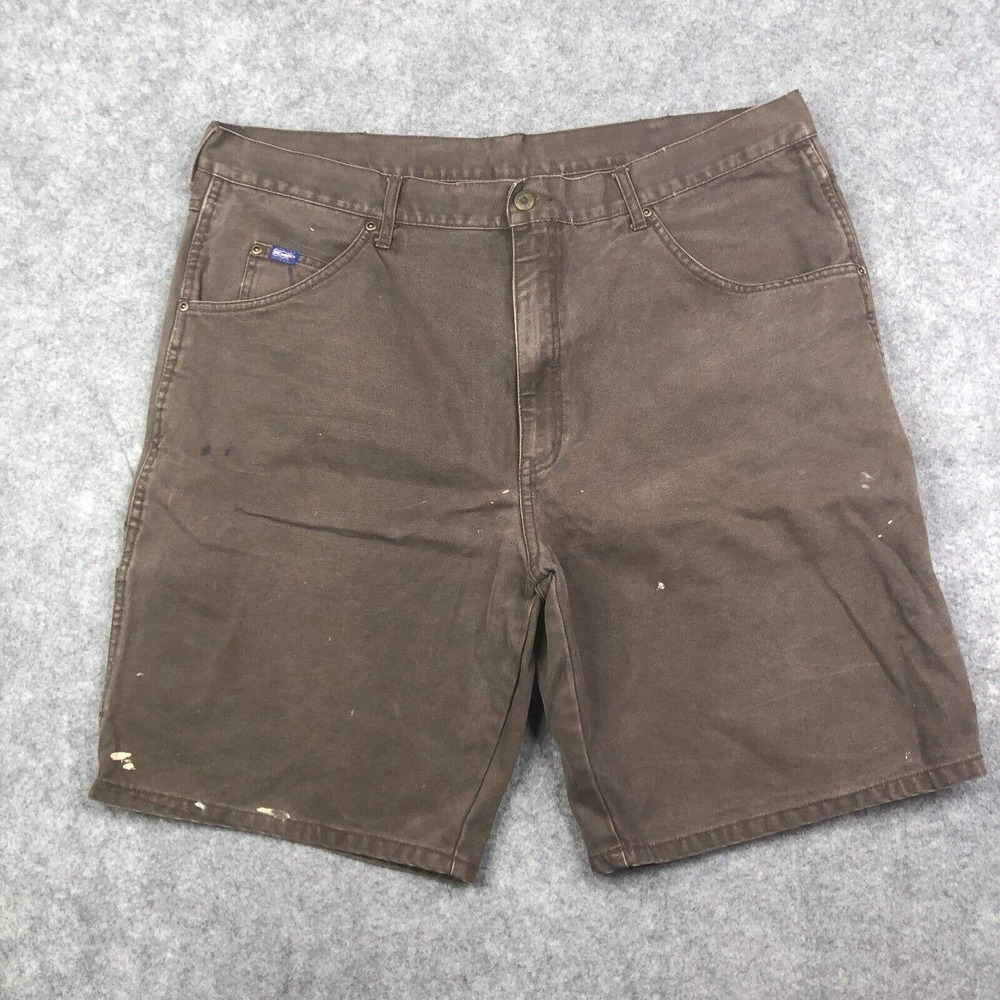 Big Smith Canvas Shorts Size 42 Mens Brown Heavy Duty Utility Carpenter Workwear